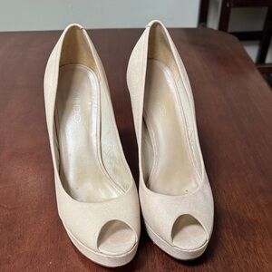 Aldo Elegant Beige Peep Toe Heels
